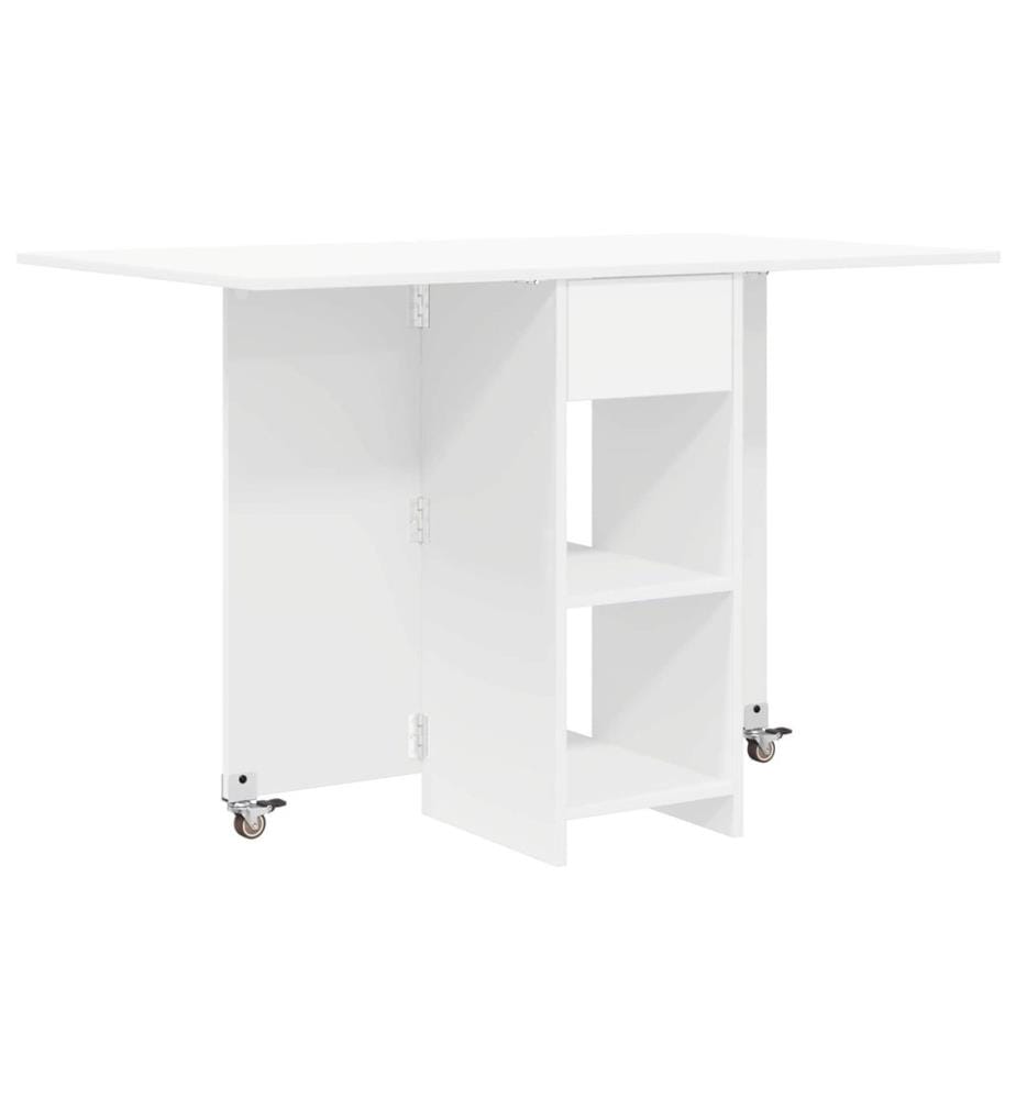 Table à dîner 115 x 70 x 75 cm Bois d'ingénierie Blanc
