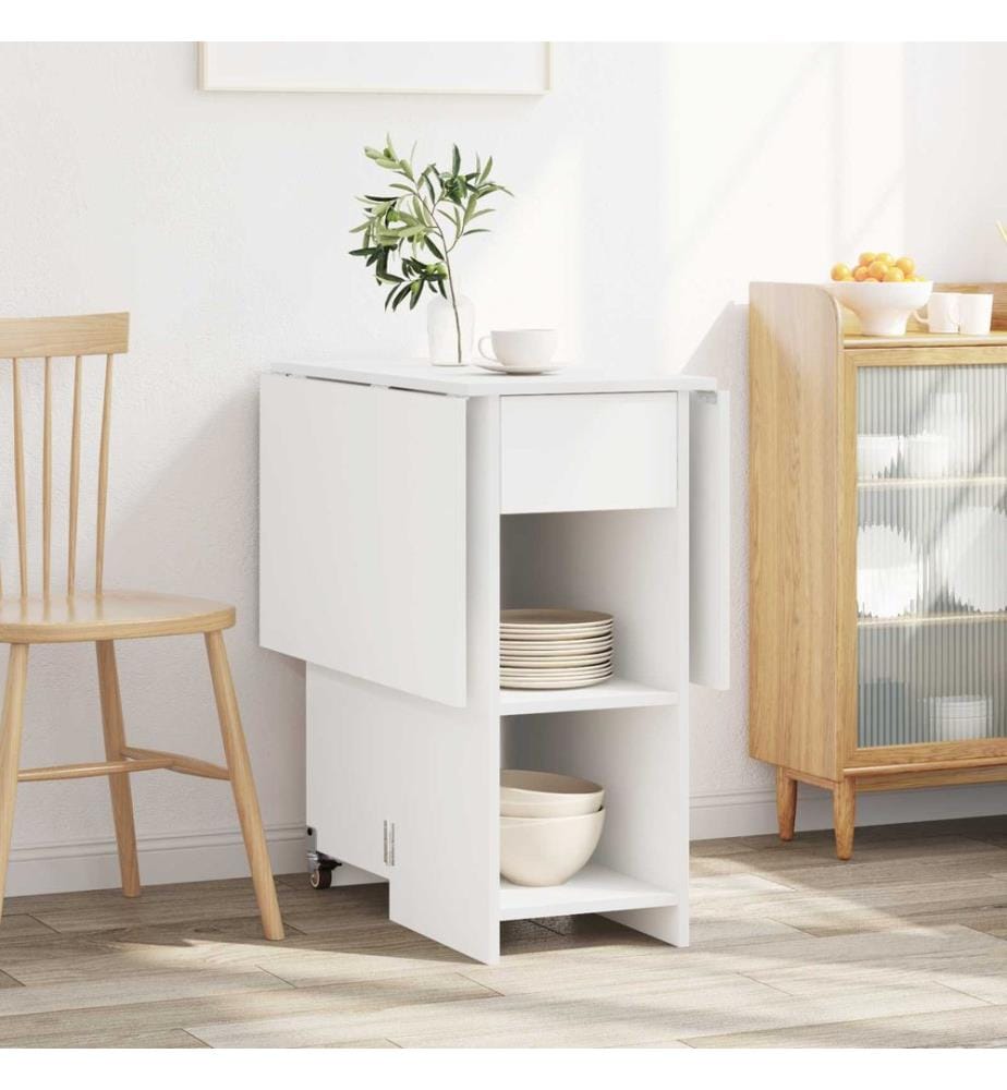 Table à dîner 115 x 70 x 75 cm Bois d'ingénierie Blanc