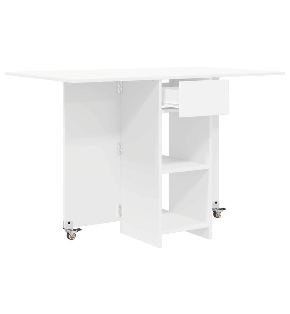 Table à dîner 115 x 70 x 75 cm Bois d'ingénierie Blanc
