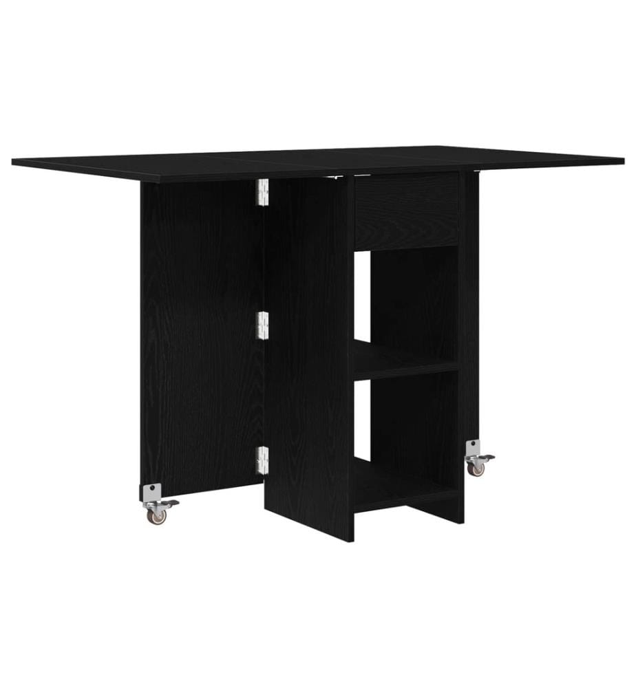 Table à dîner 115 x 70 x 75 cm Bois d'ingénierie Chêne noir