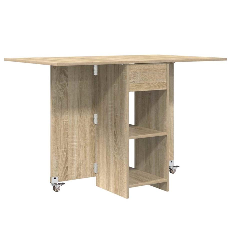 Table à dîner 115 x 70 x 75 cm Bois d'ingénierie Chêne Sonoma