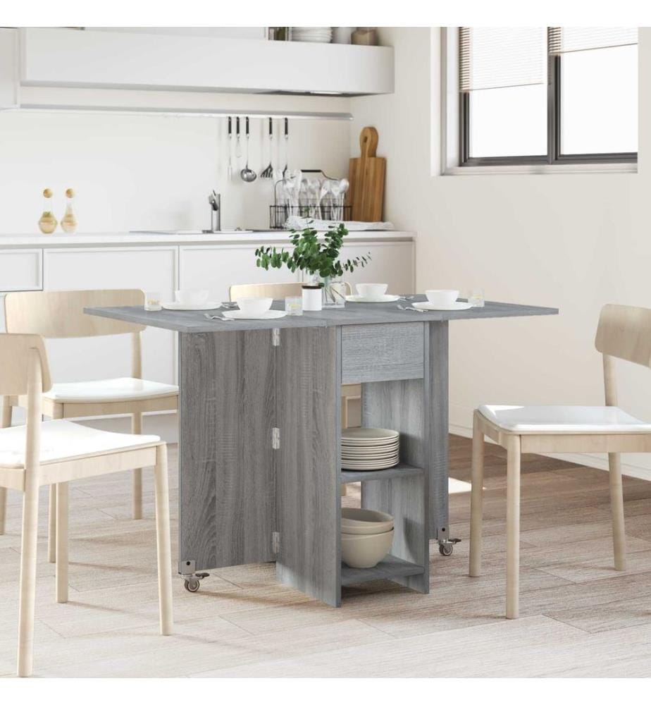 Table à dîner 115 x 70 x 75 cm Bois d'ingénierie Sonoma gris