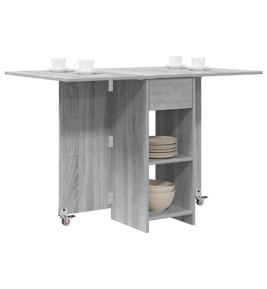 Table à dîner 115 x 70 x 75 cm Bois d'ingénierie Sonoma gris