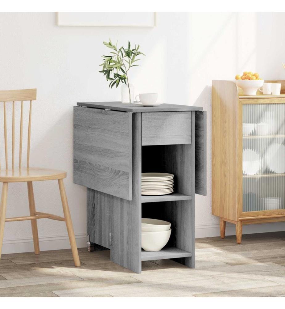 Table à dîner 115 x 70 x 75 cm Bois d'ingénierie Sonoma gris