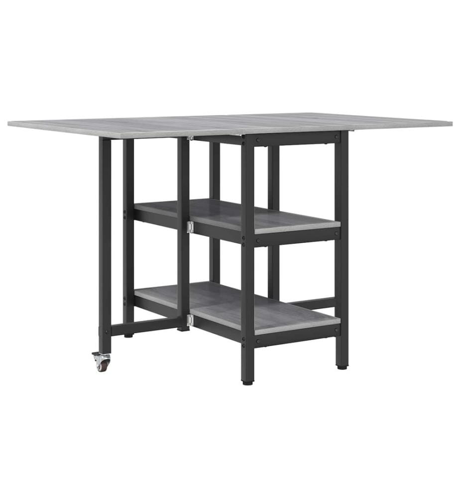Table à dîner 122 x 80 x 76,5 cm Bois d'ingénierie Sonoma gris