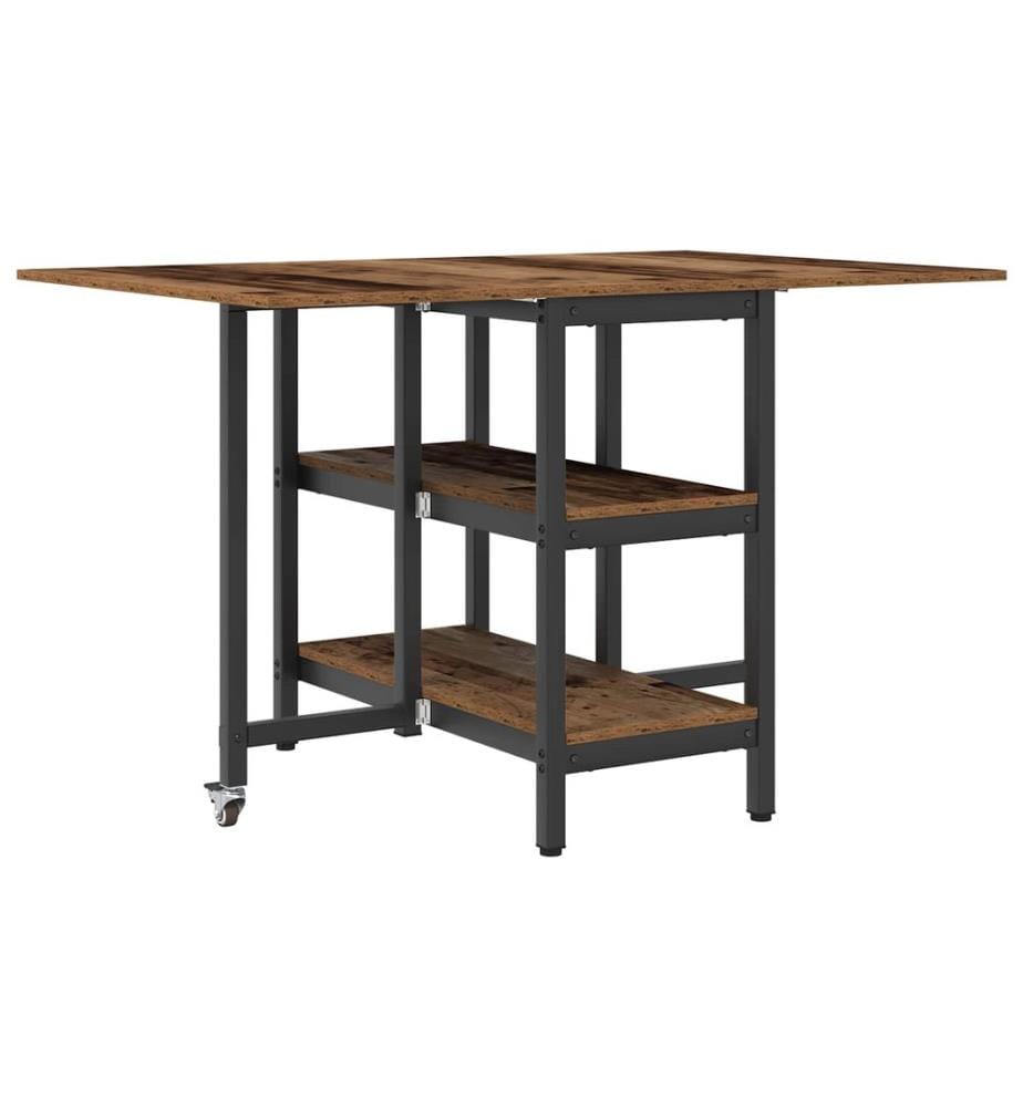 Esstisch 122 x 80 x 76,5 cm Holzwerkstoff Altholz Rechtwinklig