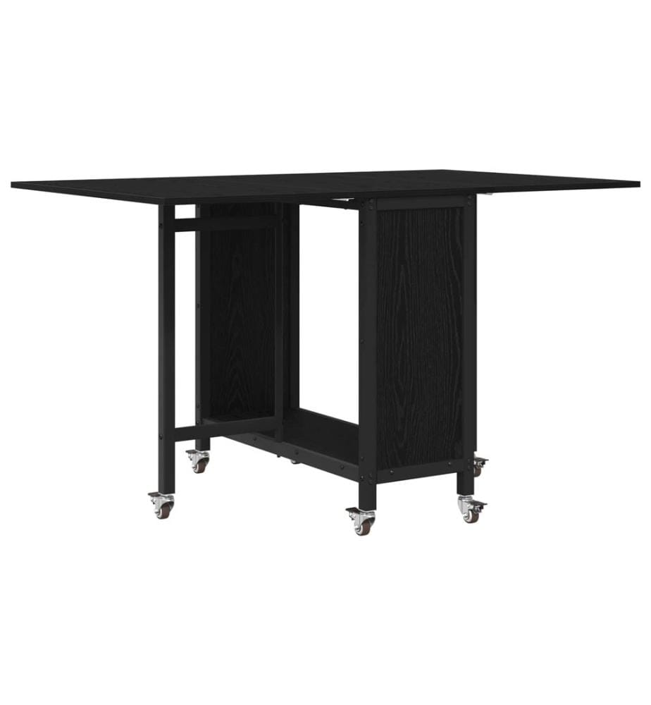 Table à manger pliante avec roulettes 130 x 80 x 76,5 cm