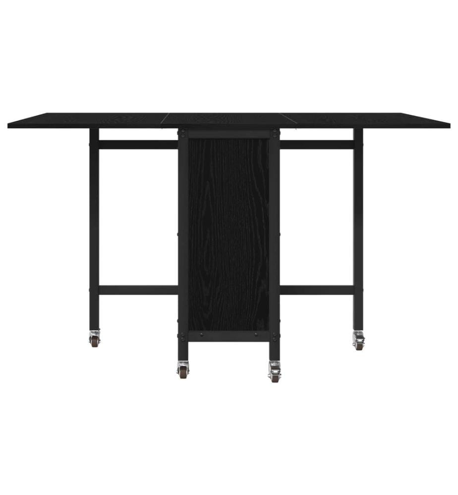 Table à manger pliante avec roulettes 130 x 80 x 76,5 cm