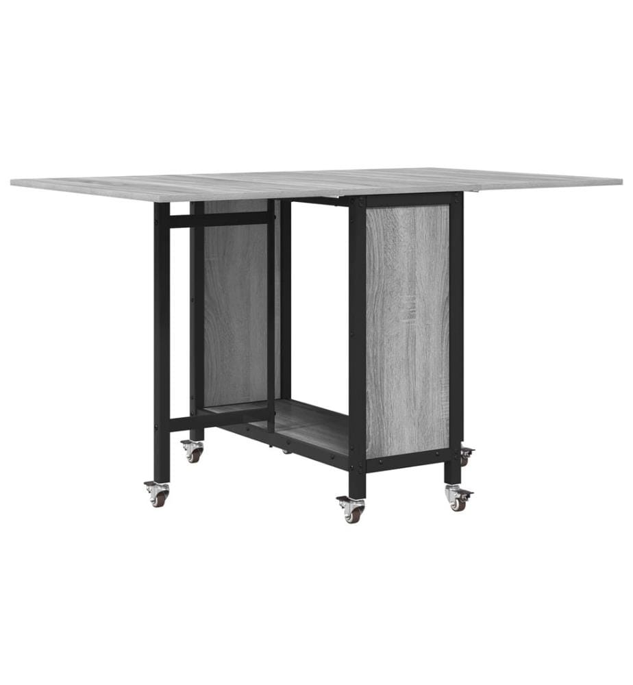 Table à manger pliante avec roulettes 130 x 80 x 76,5 cm
