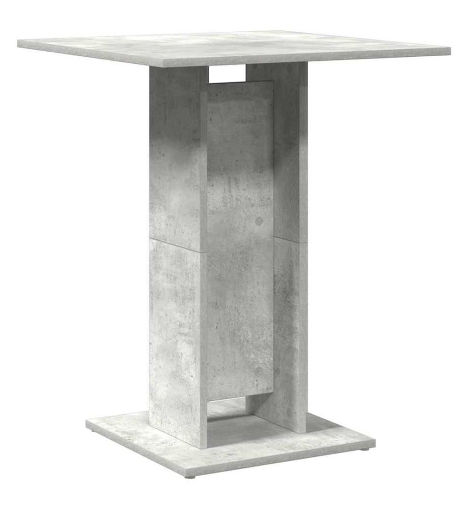 Table de bistro Gris béton 60x60x75 cm Bois d'ingénierie
