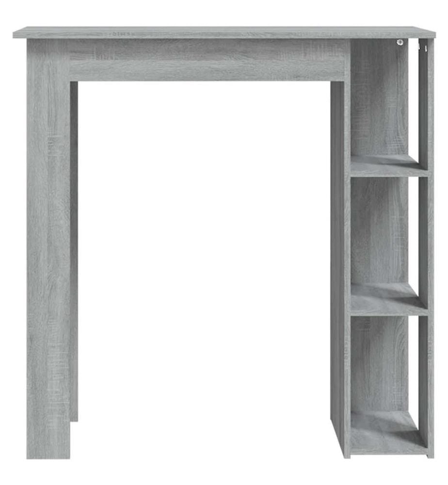 Bartisch mit Regal Grau Sonoma 102x50x103,5 cm Holzwerkstoff