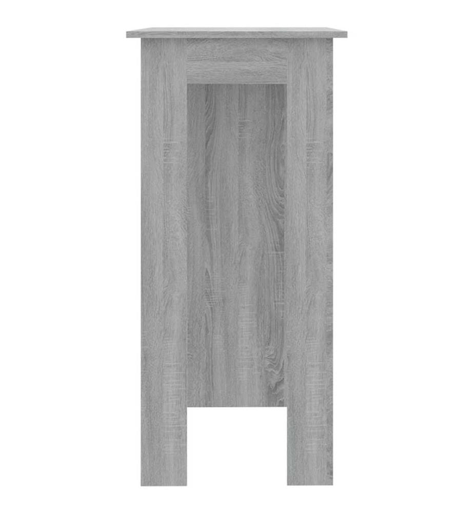 Bartisch mit Regal Grau Sonoma 102x50x103,5 cm Holzwerkstoff