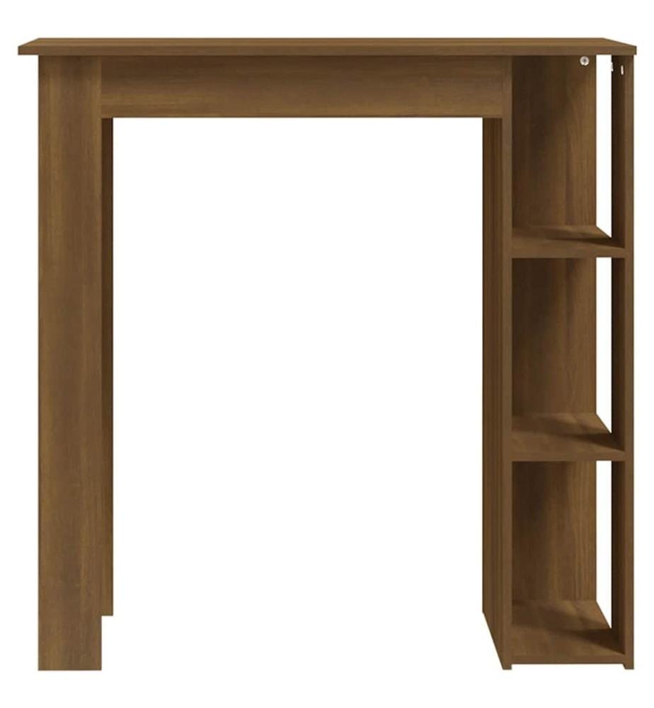 Bartisch mit Regal Braun Eiche 102x50x103,5 cm Holzwerkstoff