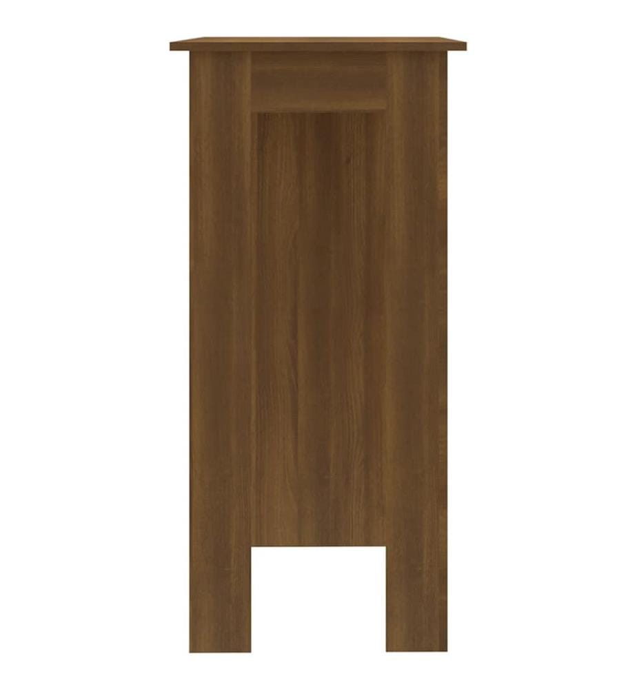 Bartisch mit Regal Braun Eiche 102x50x103,5 cm Holzwerkstoff