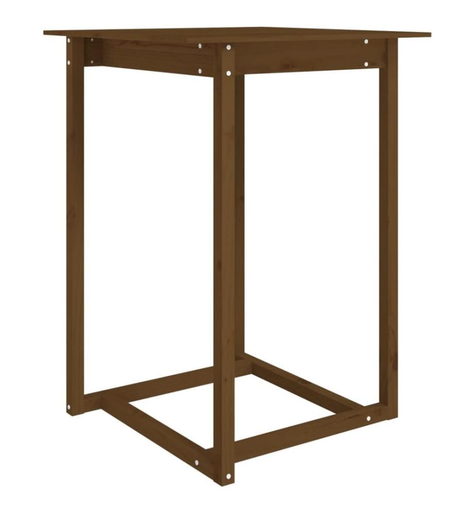 Bartisch Honigbraun 80x80x110 cm Massivholz Kiefer