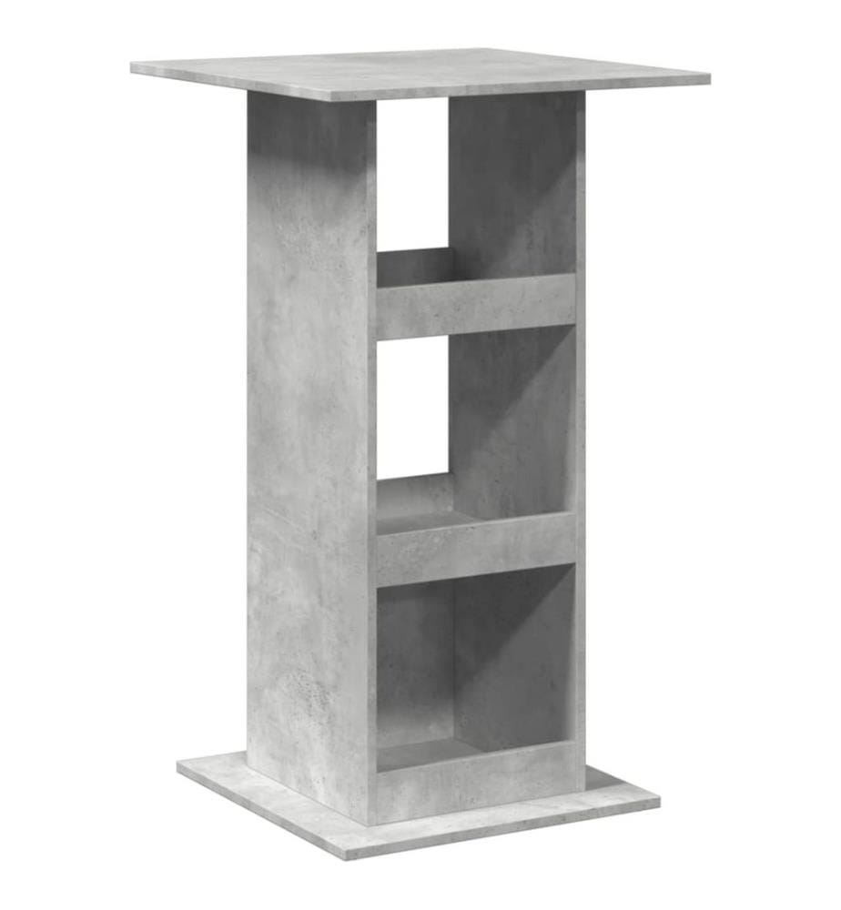 Table de bar avec rangement gris béton bois d'ingénierie