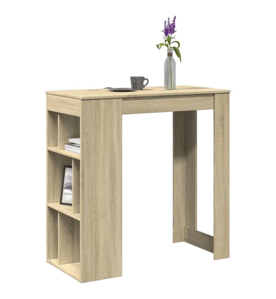 Bartisch mit Regal Sonoma-Eiche 102x50x103,5 cm Holzwerkstoff