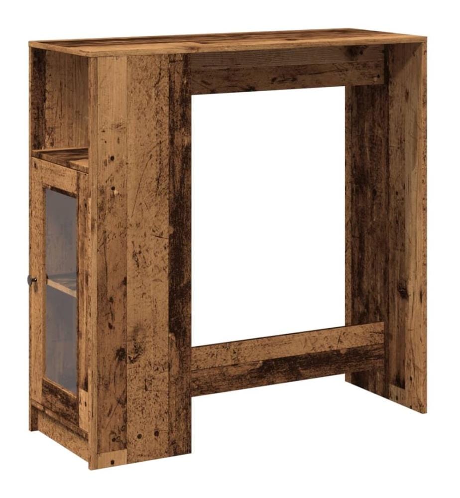 Bartisch mit Regal Altholz-Optik 101x40x103,5 cm Holzwerkstoff