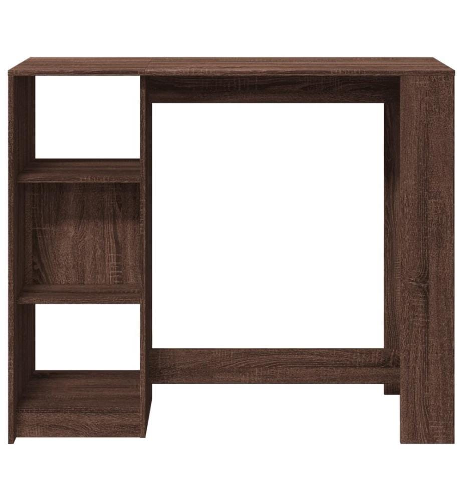 Bartisch mit Regal Braun Eiche 124x46x103,5 cm Holzwerkstoff