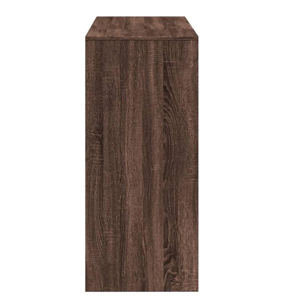 Bartisch mit Regal Braun Eiche 124x46x103,5 cm Holzwerkstoff