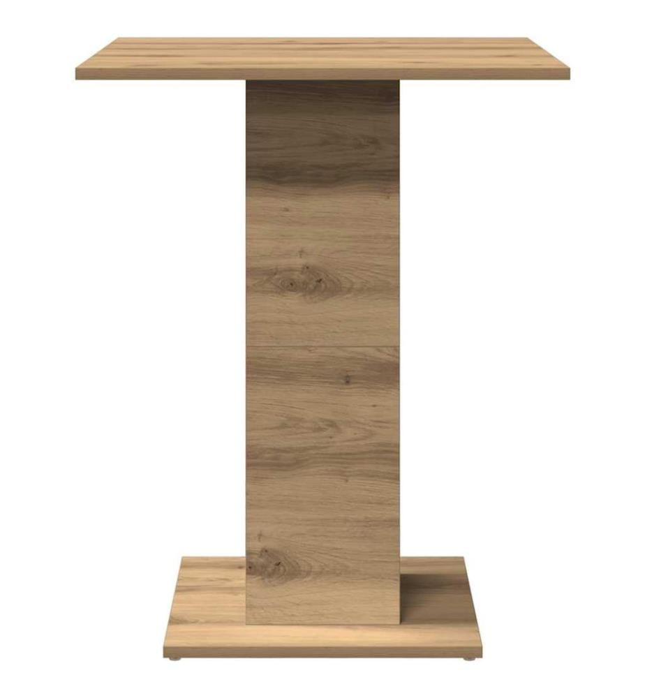 Table de bistro chêne artisanal 60x60x75 cm bois d'ingénierie
