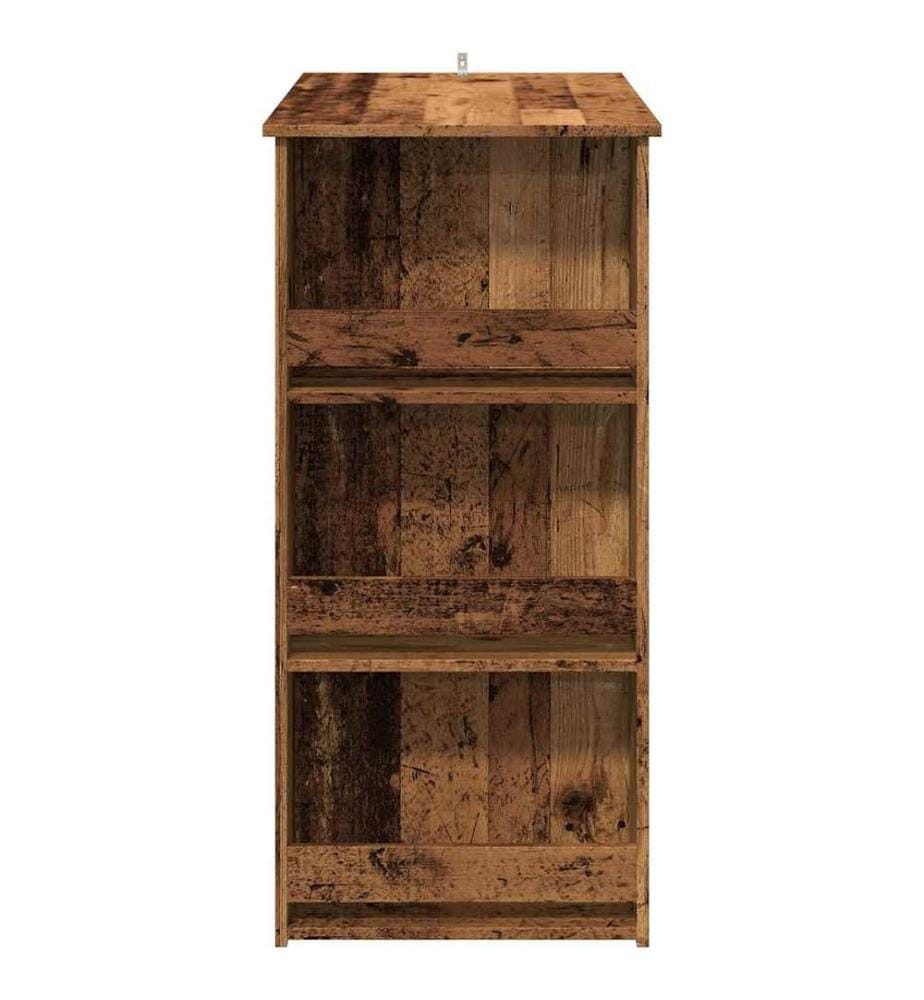 Bartisch mit Regal Altholz-Optik 102x50x103,5 cm