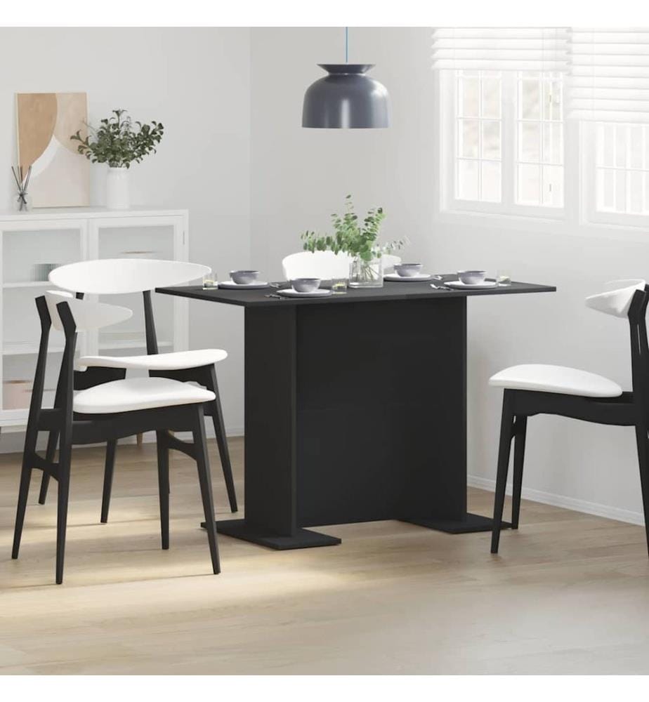 Table de salle à manger / Table de repas Noir 110 x 60 x 75 cm