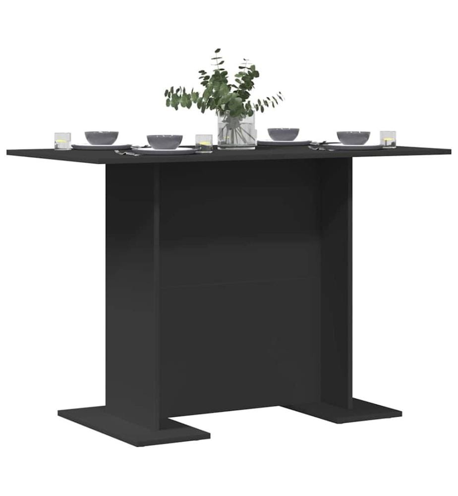 Table de salle à manger / Table de repas Noir 110 x 60 x 75 cm