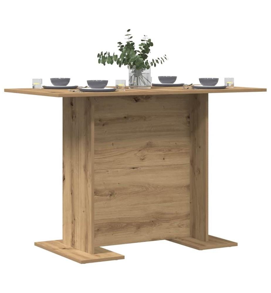 Table de salle à manger chêne artisanal 110 x 60 x 75 cm