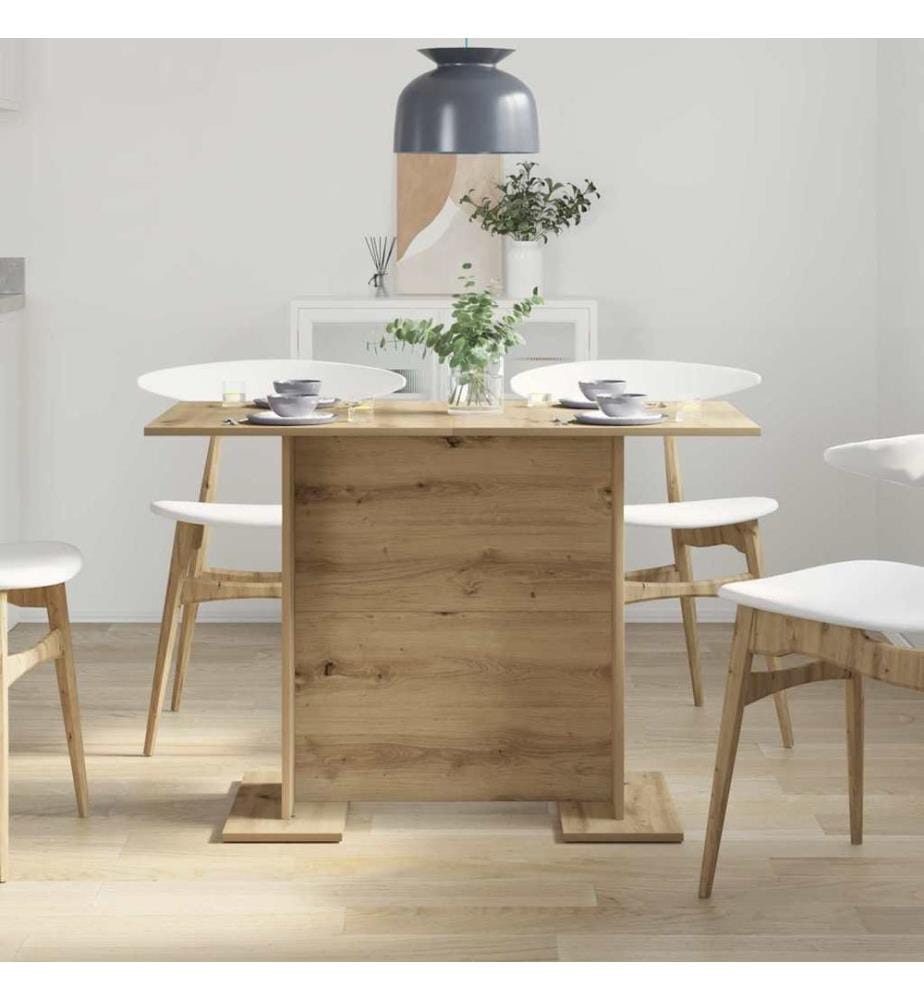 Table de salle à manger chêne artisanal 110 x 60 x 75 cm