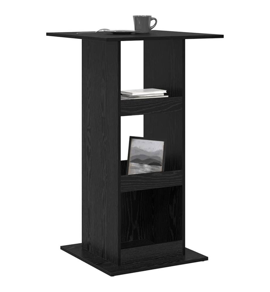 Bartisch Schwarz Eichen-Optik 60 x 60 x 100 cm Holzwerkstoff