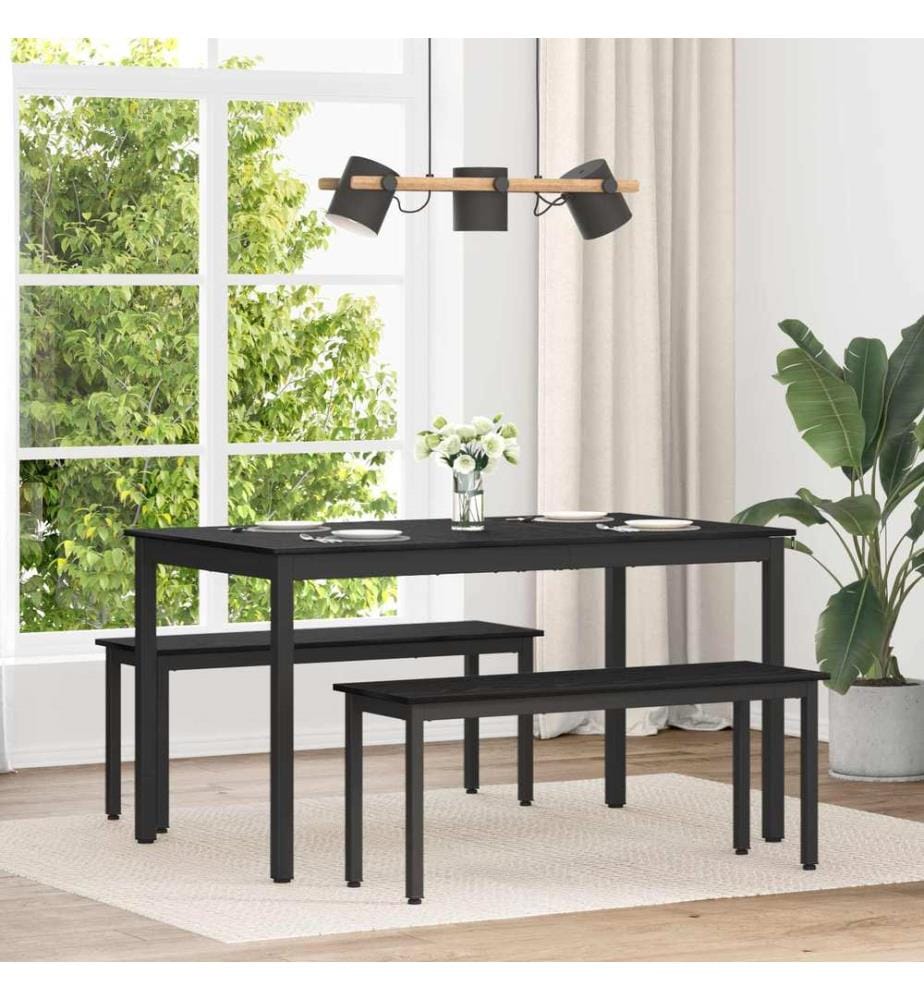 Table de salle à manger / Table de repas 140 x 80 x 75 cm MÉTAL