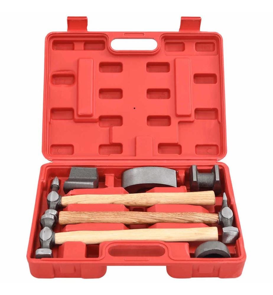 7-tlg. Karosserie-Ausbeulset Ausbeulhammer Dellen-Reparatur-Set