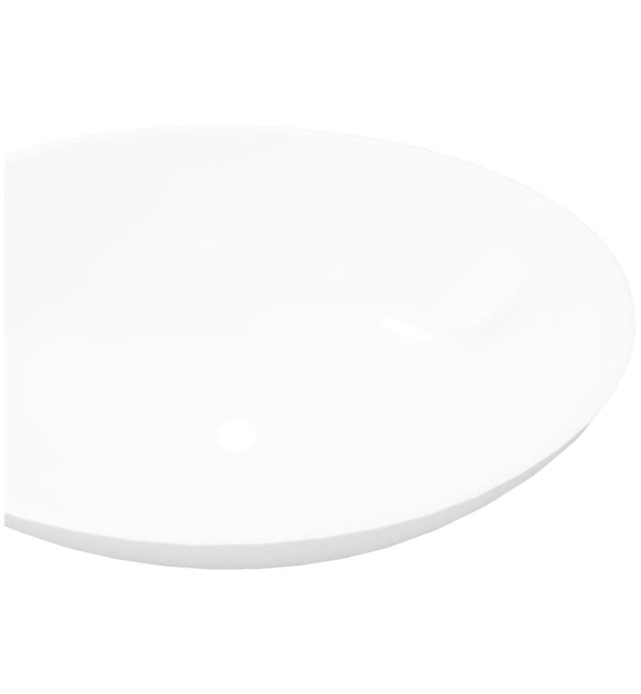 Lavabo en forme ovale Céramique 40 x 33 cm Blanc