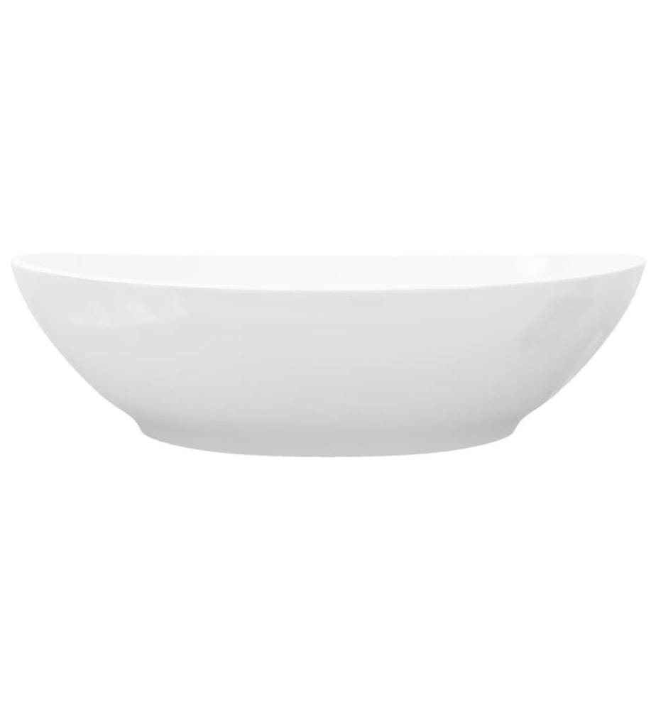 Lavabo en forme ovale Céramique 40 x 33 cm Blanc