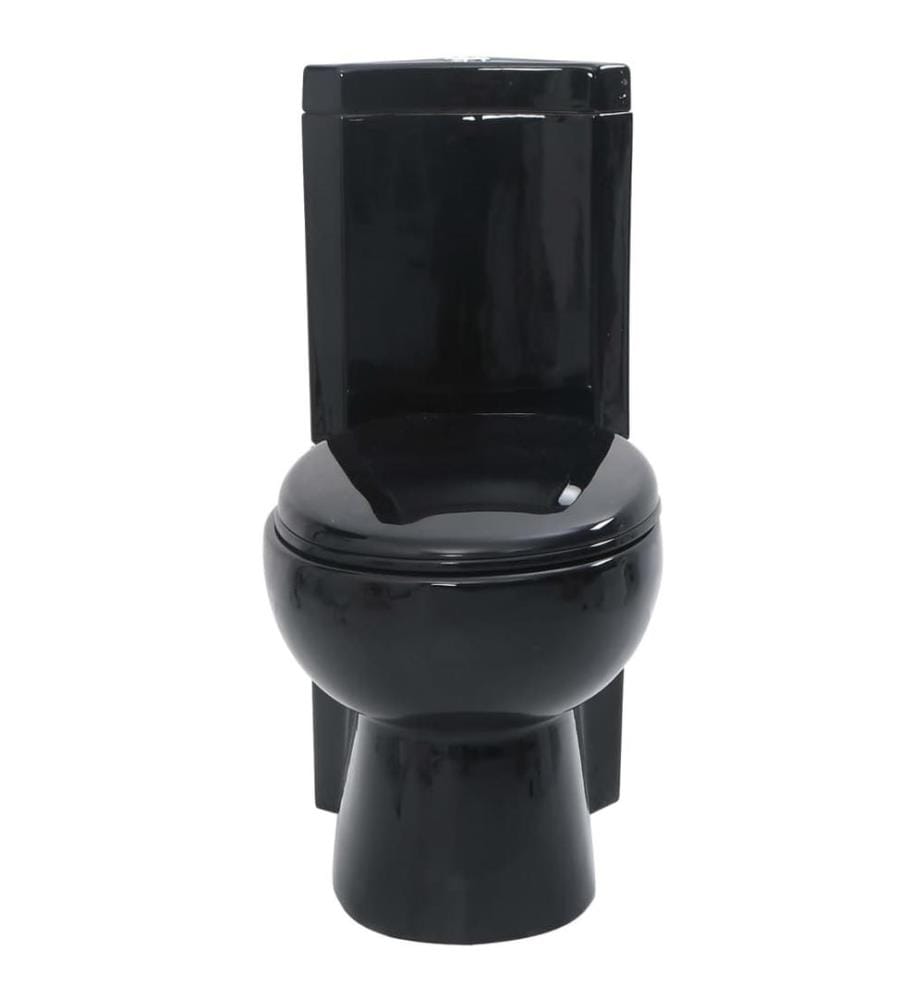 Toilette d'angle en céramique pour salle de bains noir