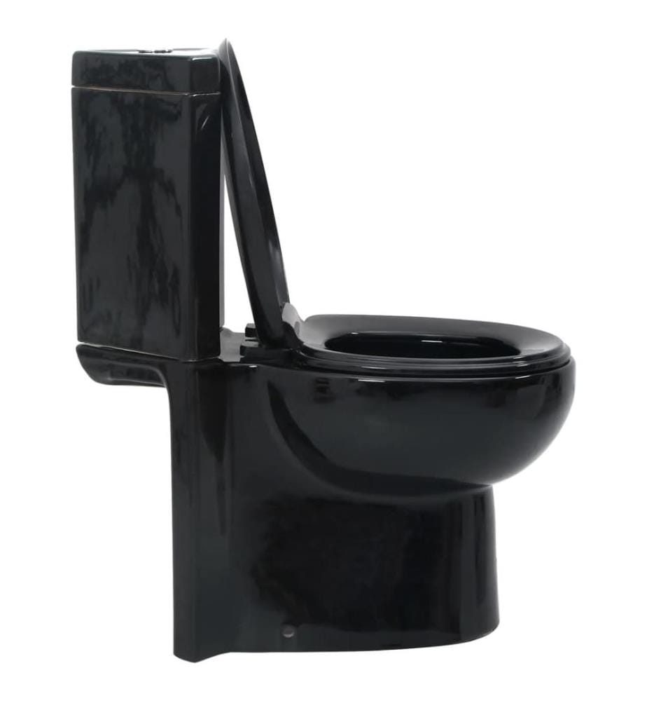 Toilette d'angle en céramique pour salle de bains noir
