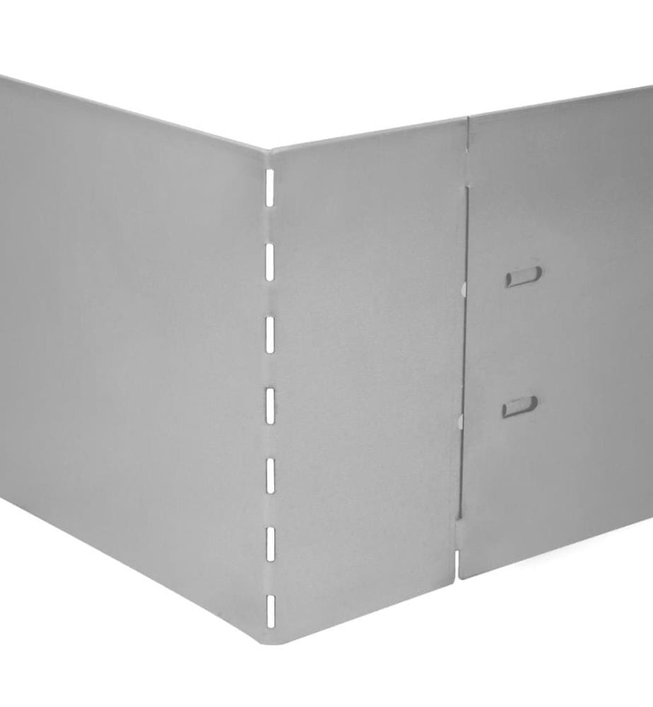 Flexible Rasenkante 5-er Set Verzinkter Stahl 100x14 cm