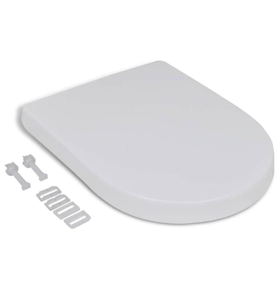 Toilettensitz mit Absenkautomatik Weiss Quadratisch