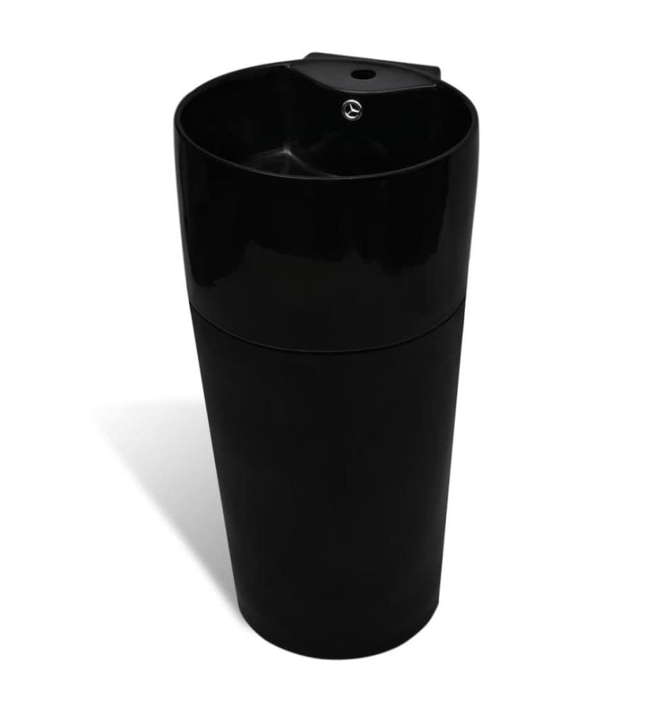 Vasque à trou de trop-plein/robinet céramique de salle de bain