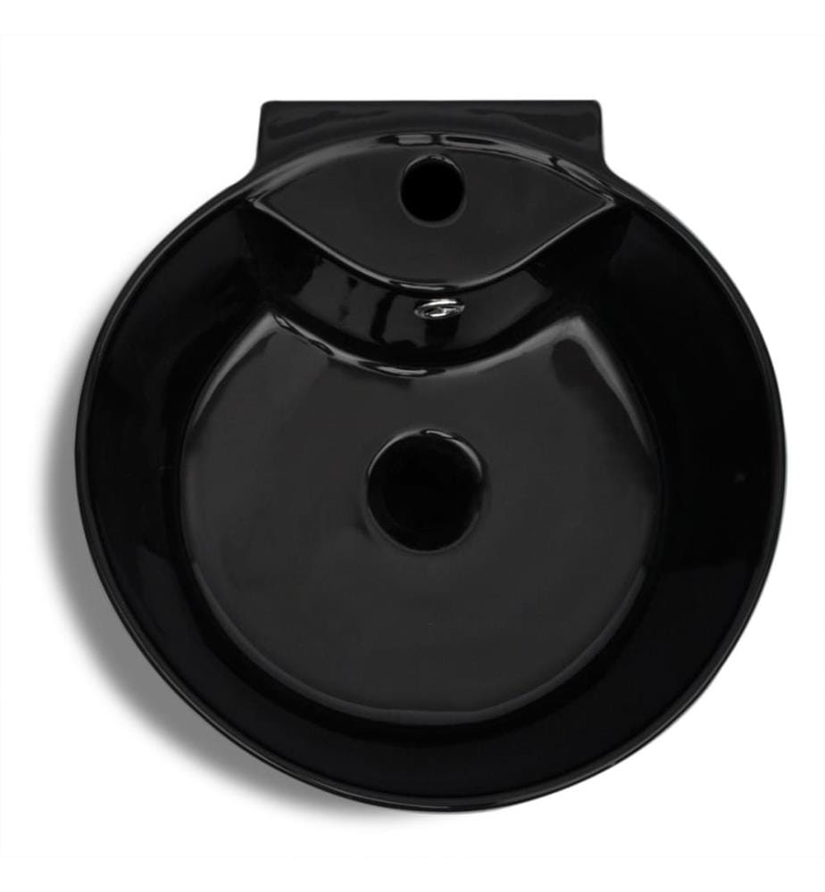 Vasque à trou de trop-plein/robinet céramique de salle de bain