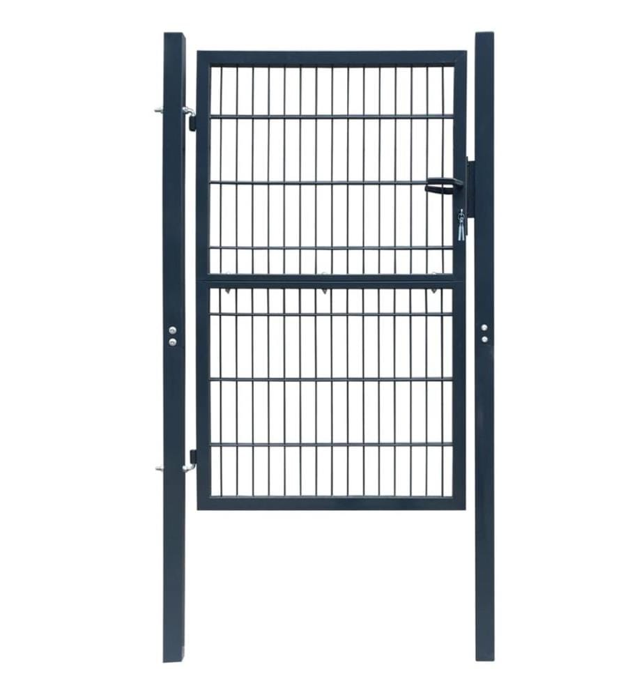 Zauntor Stahl 106x248 cm Anthrazit