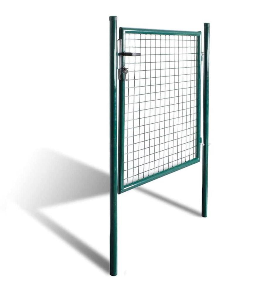 Portail de clôture à porte simple Acier enduit de poudre