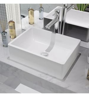 Waschbecken Keramik Weiss 41 x 30 x 12 cm