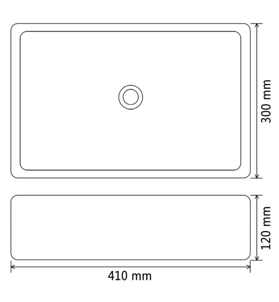 Waschbecken Keramik Weiss 41 x 30 x 12 cm