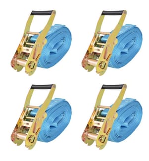 Ratschen-Spanngurte 4 Stk. 4 Tonnen 8m×50mm Blau