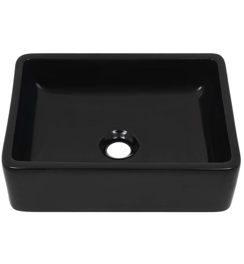 Lavabo Céramique Rectangulaire Noir 41 x 30 x 12 cm