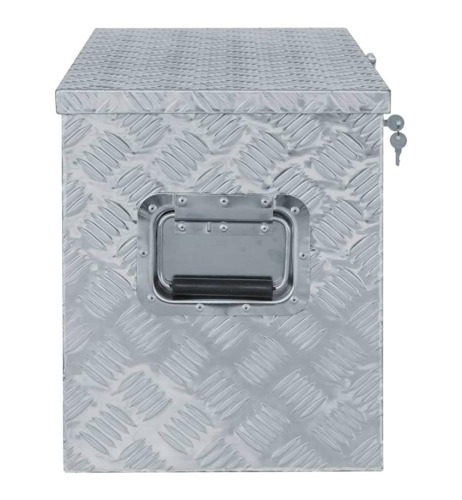 Aluminiumkiste 90,5×35×40 cm Silbern
