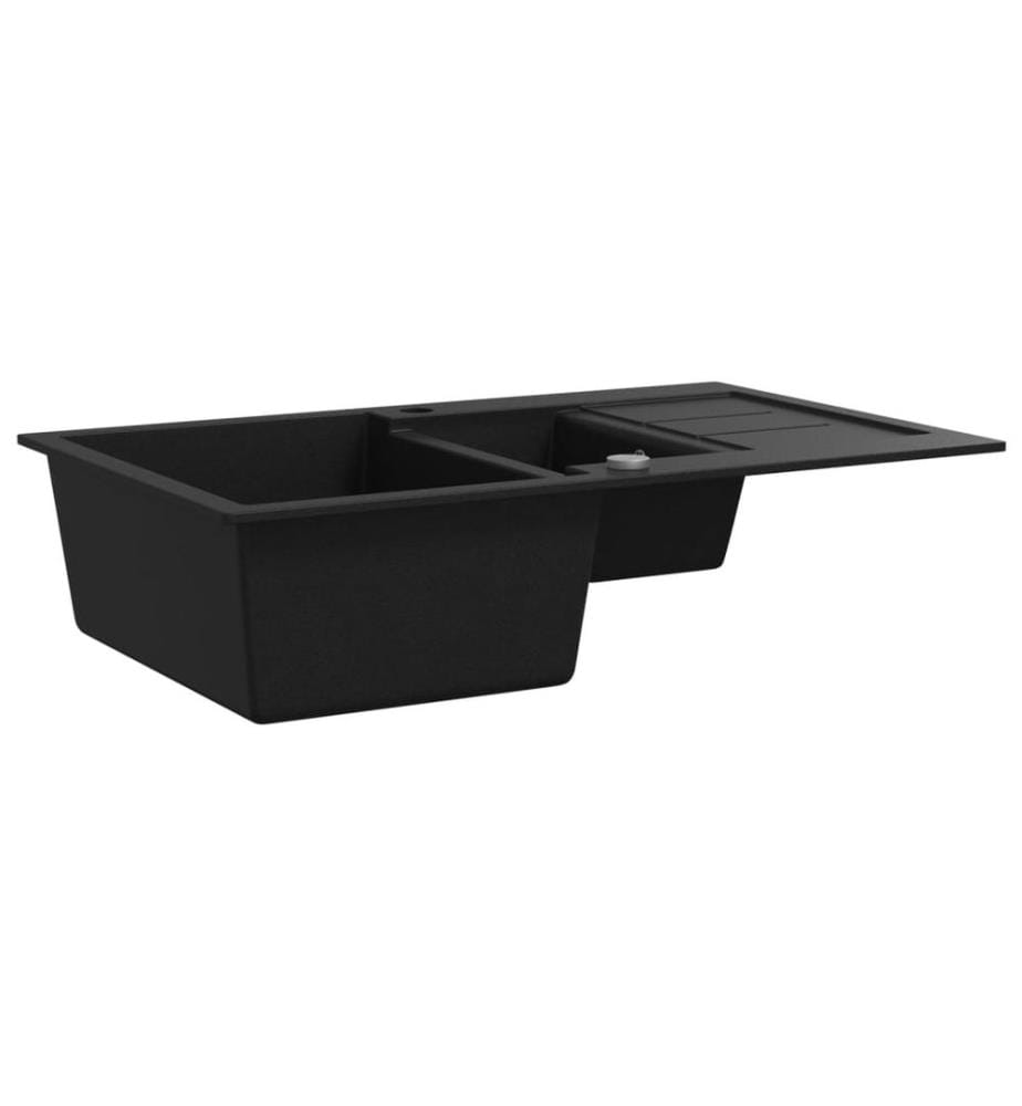 Granitspüle Doppelbecken Schwarz