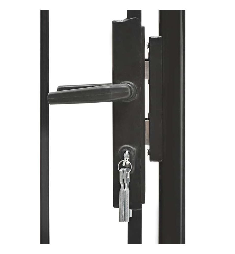 Portail de jardin Acier 1 x 1,5 m Noir